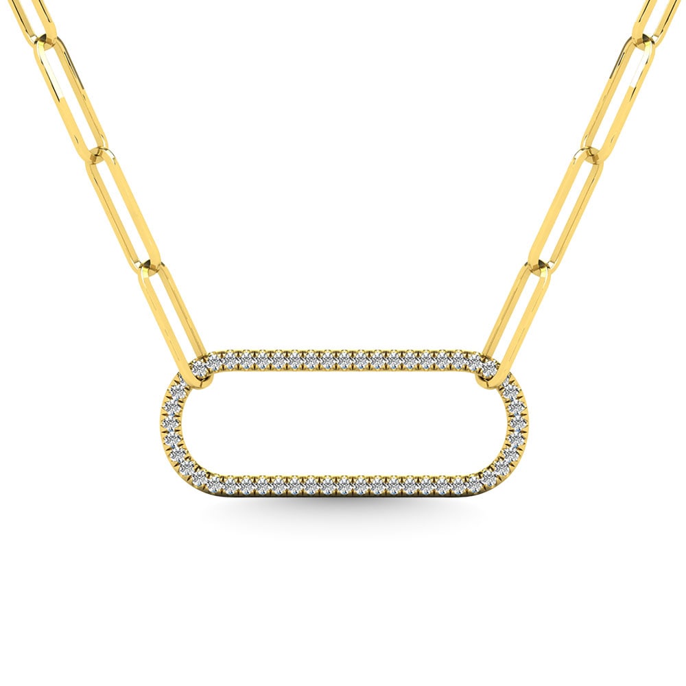 Diamond 1/5 Ct.Tw. Fashion Pendant in 10K Yellow Gold: Diamond 1/5 Ct.Tw. Fashion Pendant in 10K Yellow Gold 10k Yellow Gold Stone Color: H-i Stone Clarity: I2 Unless otherwise specified, pendants that include a chain are paired with our standard 18-inch 