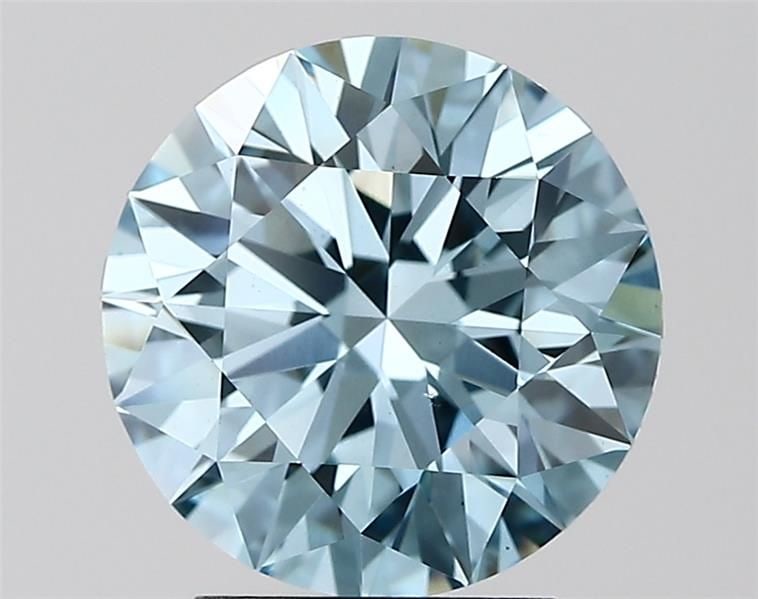 Ideal Loose Diamond - ROUND 3.0ct Fancy Vivid Blue VS1