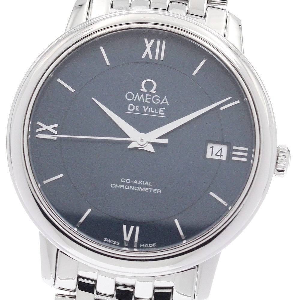 OMEGA De Ville Prestige Date Co-Axial Chronometer Watch 424.10.37.20.03.001: OMEGA De Ville Prestige Date Co-Axial Chronometer Watch 424.10.37.20.03.001 OMEGA De Ville Prestige Date Co-Axial Chronometer wristwatch for men. This pre-owned Swiss-made timepiece is part of the De 