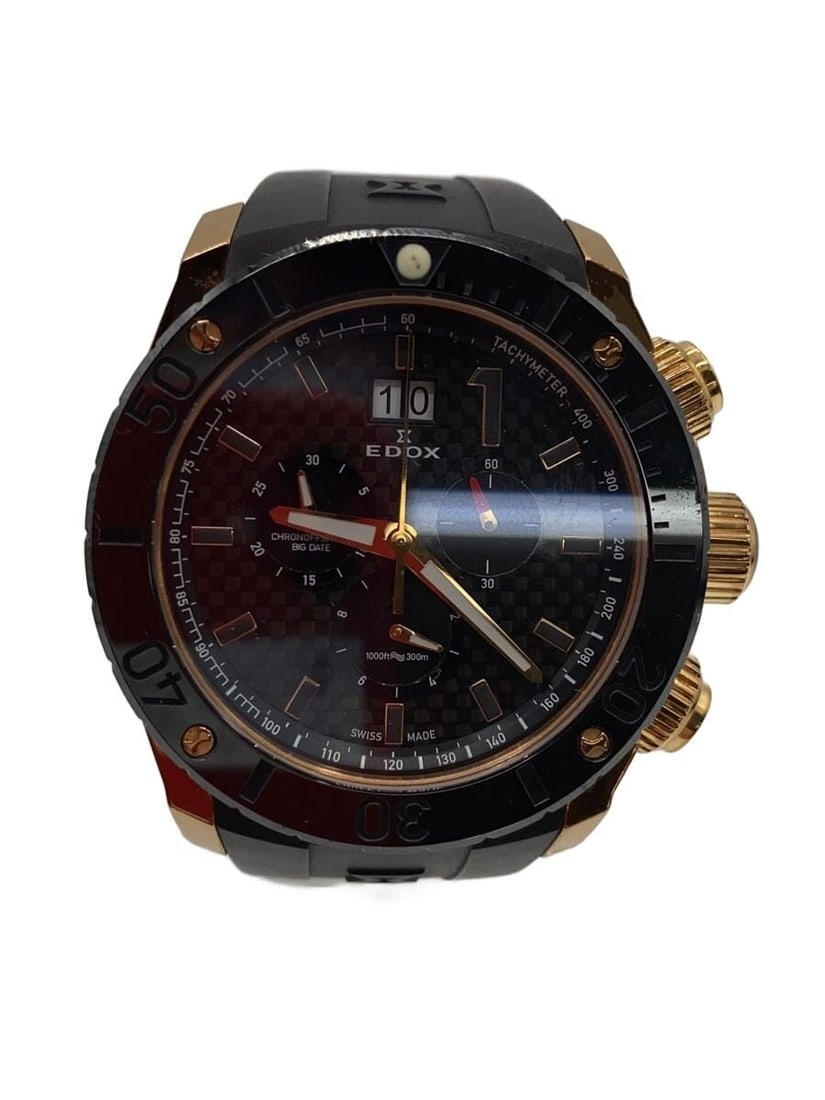 EDOX Offshore Chronograph Big Date Quartz Men's Wristwatch: EDOX Offshore Chronograph Big Date Quartz Men's Wristwatch This EDOX Chrono Offshore 1 Chronograph Big Date men's wristwatch features a quartz movement and a chronograph function. The watch has a blac