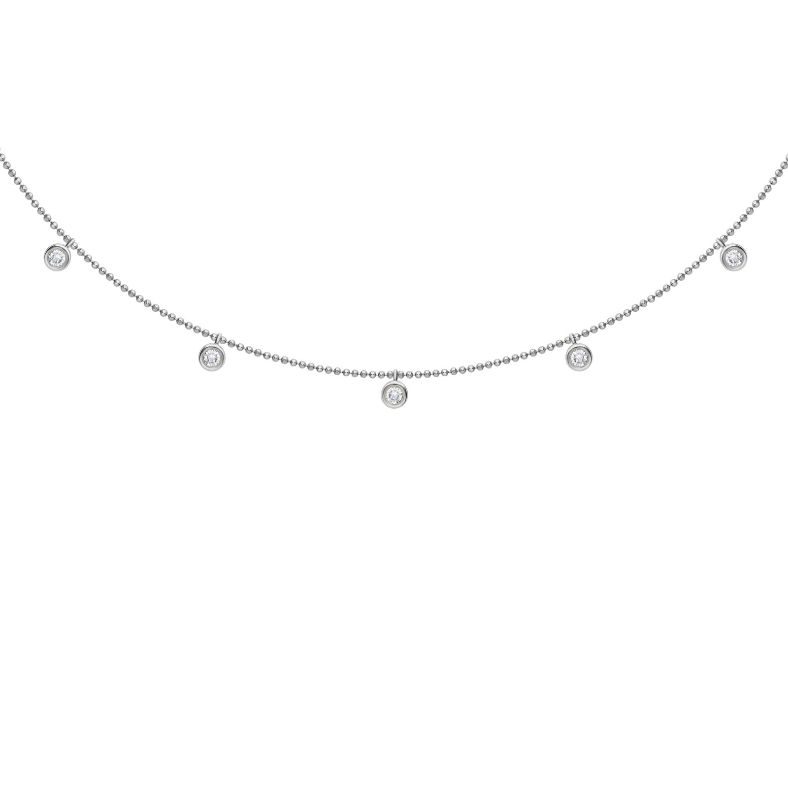 14K White Gold Diamond 3/4 Ct.Tw Fashion Necklace
