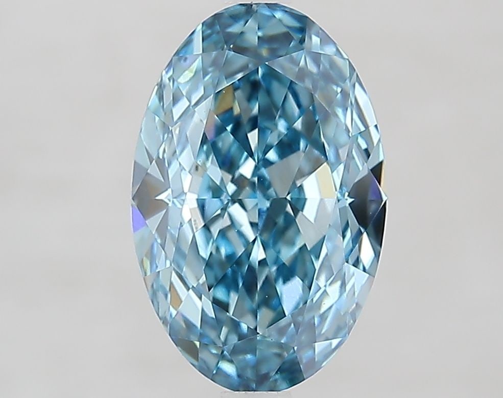 Loose Diamond - OVAL 3.1ct Fancy Vivid Blue VVS2