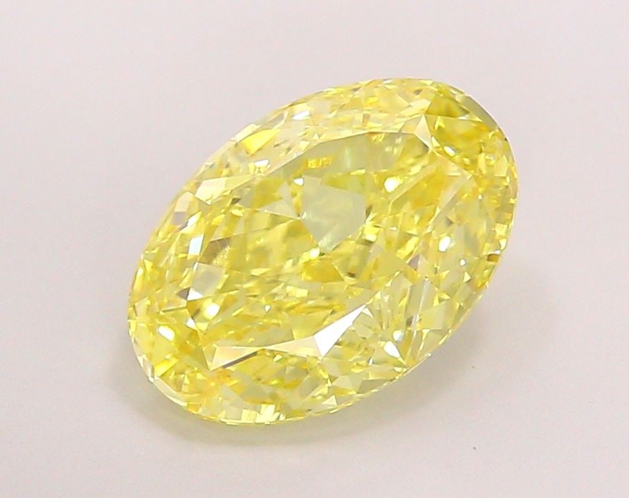 Loose Diamond - OVAL 4.07ct Fancy Vivid Yellow VS2