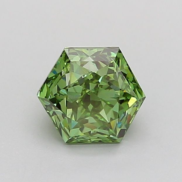 Loose Diamond - HEXAGONAL 1.0ct Fancy Vivid Green VS1