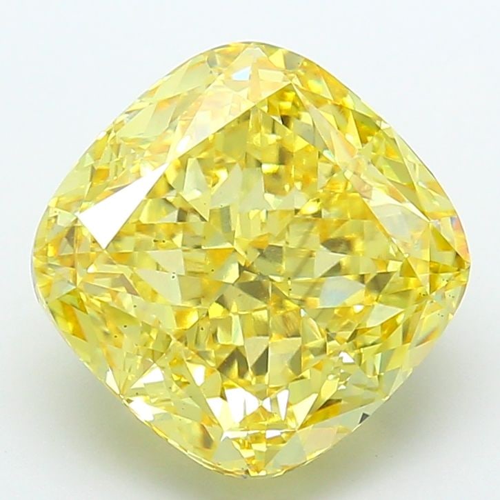 Loose Diamond - CUSHION MODIFIED 8.06ct Fancy Intense Yellow VS2