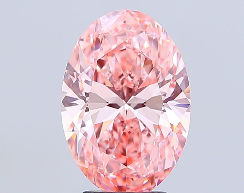 Loose Diamond - OVAL 4.09ct Fancy Vivid Pink VS2
