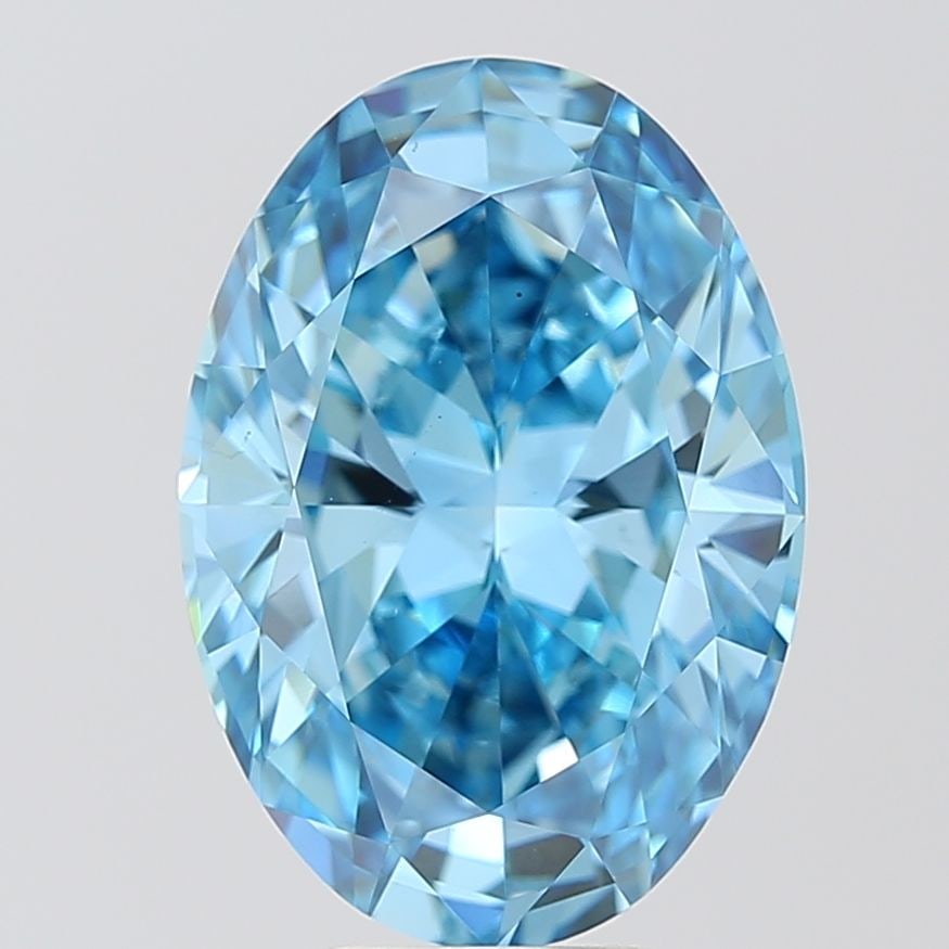 Loose Diamond - OVAL 6.71ct Fancy Vivid Blue VS1
