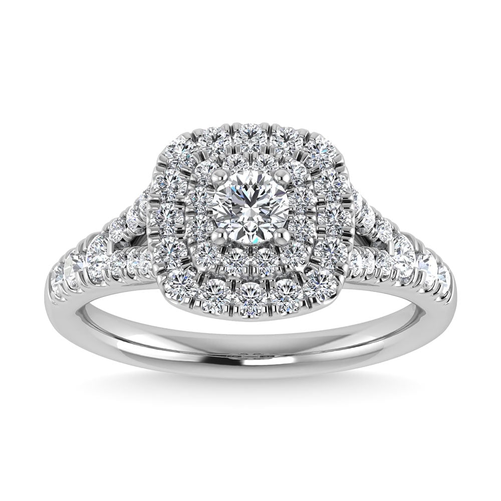 Diamond 1 Ct.Tw. Engagement Ring in 14K White Gold