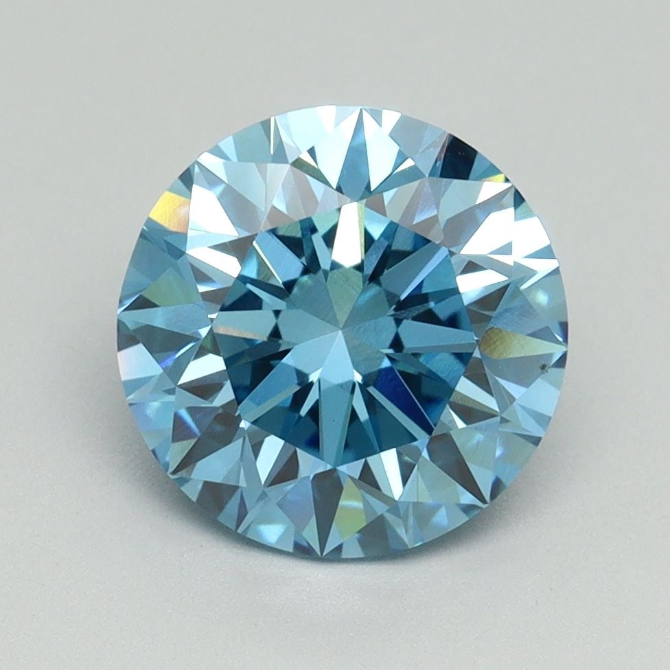 Ideal Loose Diamond - ROUND 2.61ct Fancy Vivid Blue VS2