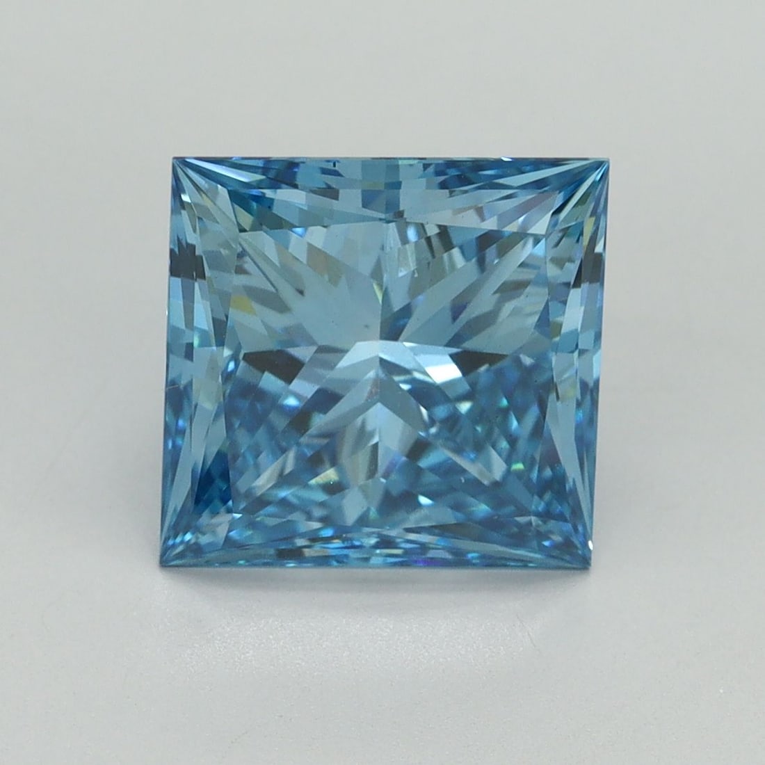 Loose Diamond - PRINCESS 4.01ct Fancy Vivid Blue VS1