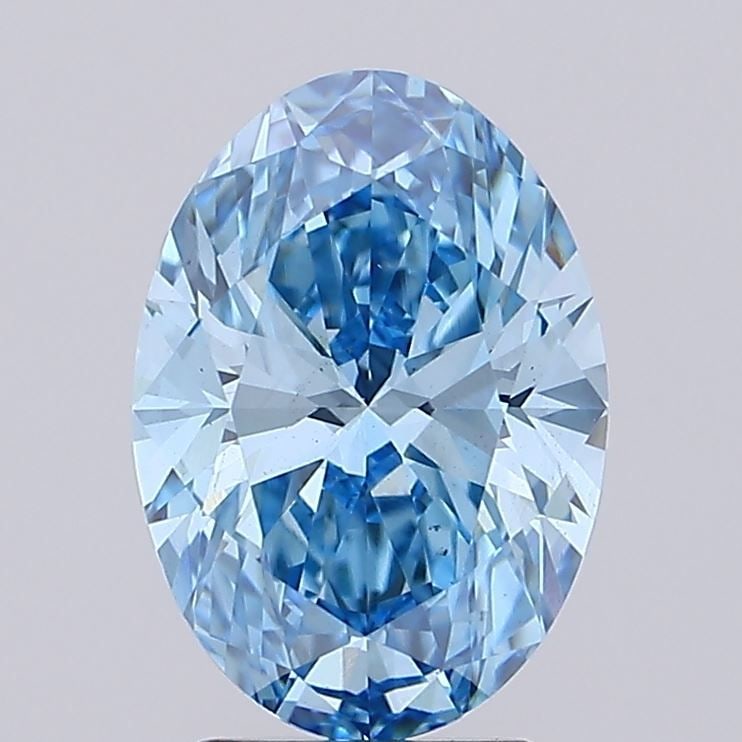 Loose Diamond - OVAL 3.0ct Fancy Vivid Blue VS2