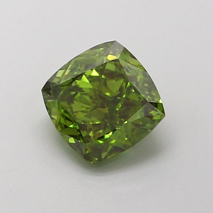 Loose Diamond - CUSHION MODIFIED 1.04ct Fancy Vivid Green VS1