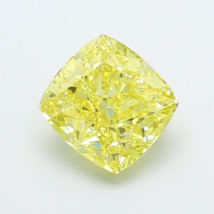 Loose Diamond - CUSHION MODIFIED 3.51ct Fancy Intense Yellow VS1