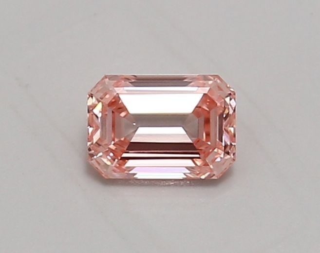 Loose Diamond - EMERALD 0.67ct Fancy Vivid Pink VVS2