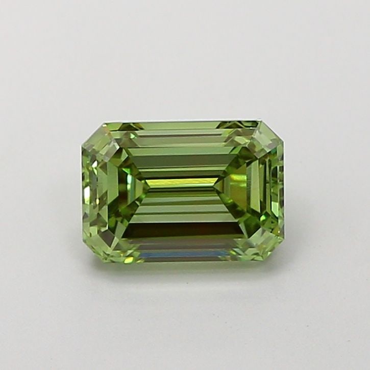 Loose Diamond - EMERALD 1.5ct Fancy Vivid Green VVS2