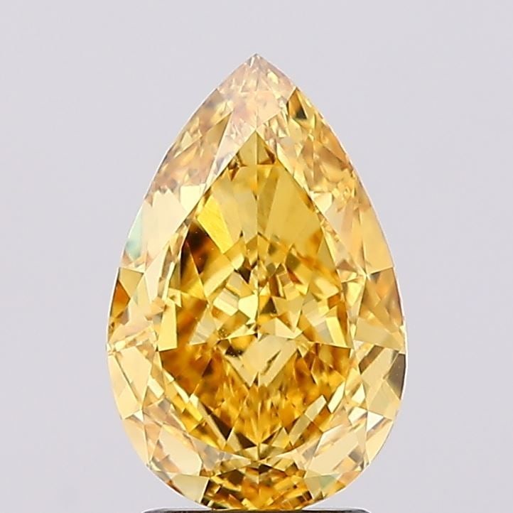 Loose Diamond - PEAR 2.51ct Fancy Vivid Yellow VS2