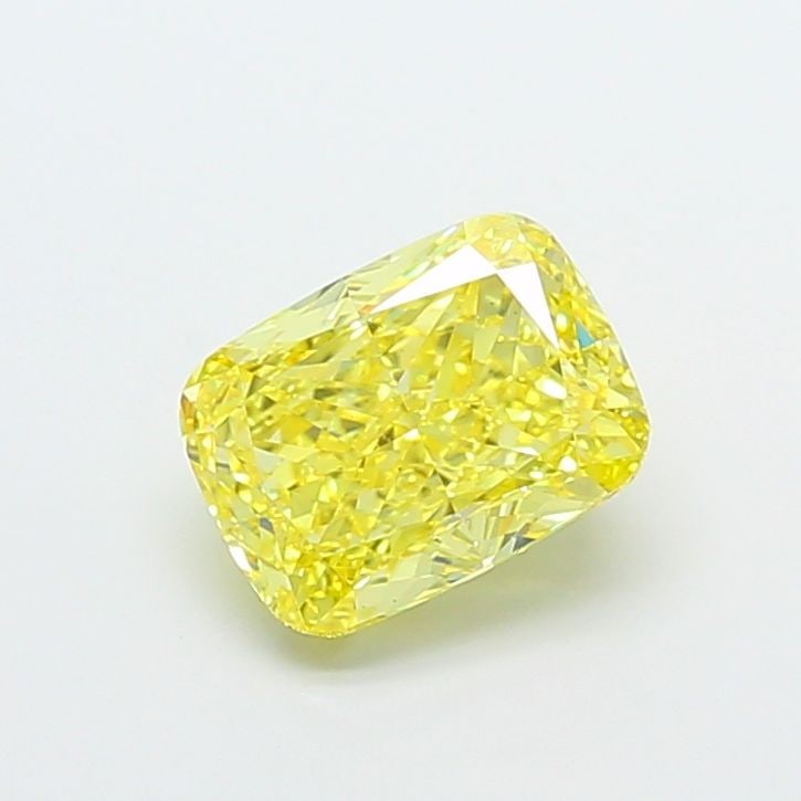 Loose Diamond - CUSHION MODIFIED 2.53ct Fancy Vivid Yellow VS1