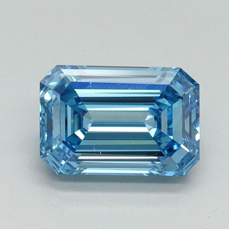 Loose Diamond - EMERALD 1.1ct Fancy Vivid Blue VS1