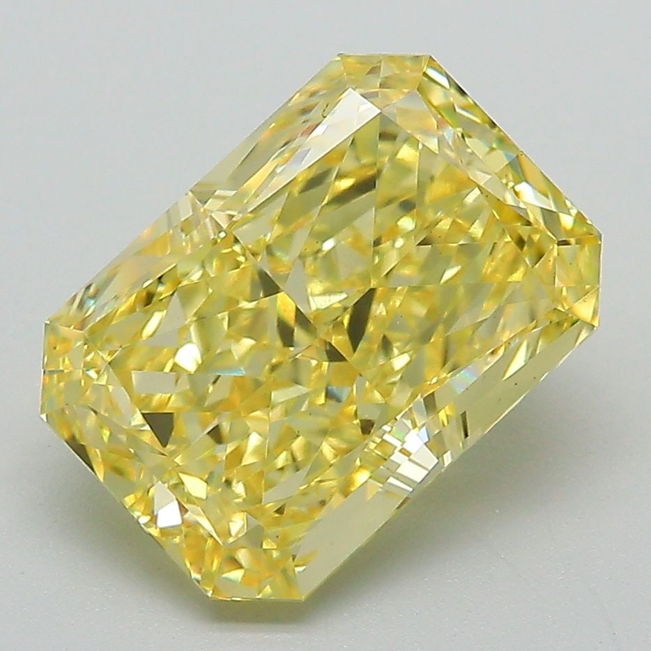 Loose Diamond - RADIANT 4.05ct Fancy Vivid Yellow VS1