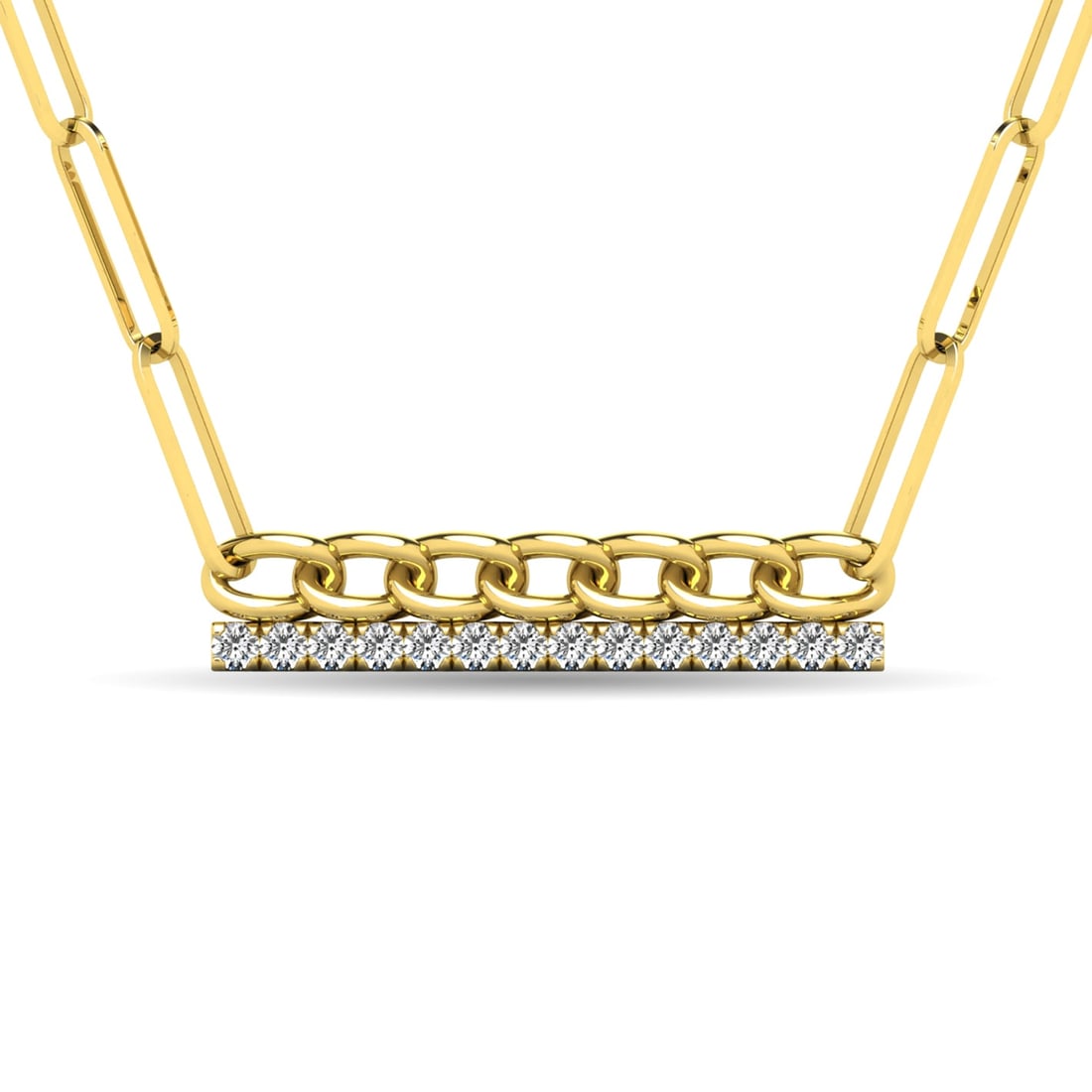 Diamond 1/5 Ct.Tw. Fashion Pendant in 10K Yellow Gold: Diamond 1/5 Ct.Tw. Fashion Pendant in 10K Yellow Gold 10k Yellow Gold Stone Color: H-i Stone Clarity: I2 Unless otherwise specified, pendants that include a chain are paired with our standard 18-inch 