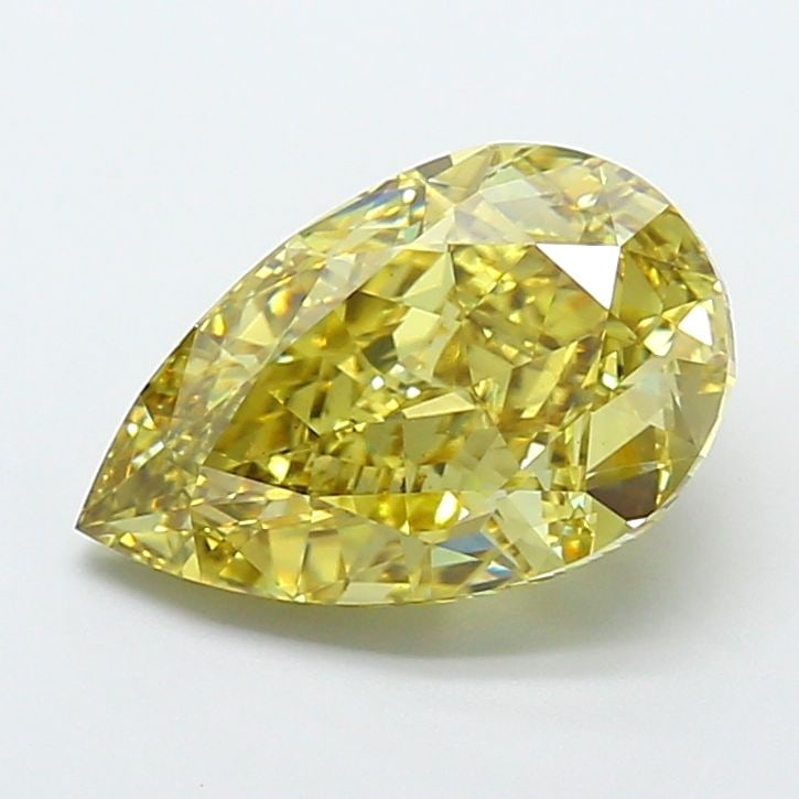 Loose Diamond - PEAR 5.07ct Fancy Intense Yellow VS2: Loose Diamond - PEAR 5.07ct Fancy Intense Yellow VS2 Source: This is a real non-mined Diamond that has been grown in a lab Shape: PEAR Carats: 5.07 Color: Fancy Intense Yellow Certification: IGI Video