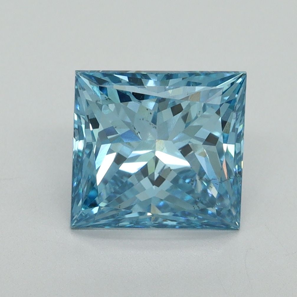Loose Diamond - PRINCESS 2.54ct Fancy Vivid Blue SI1