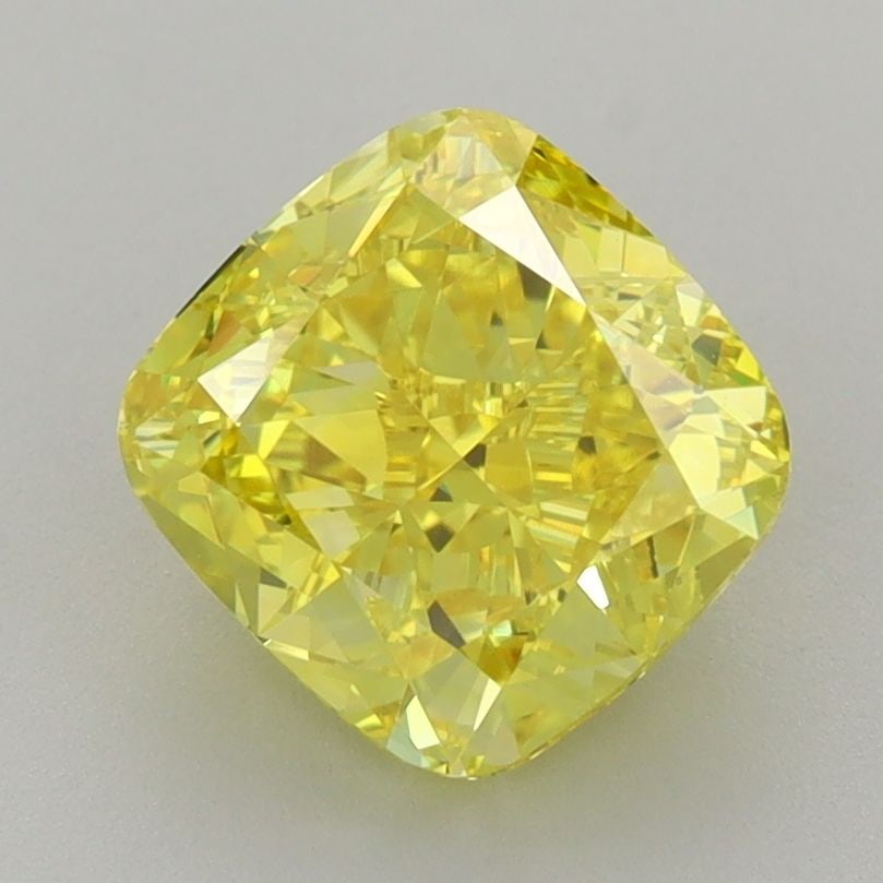 Loose Diamond - CUSHION BRILLIANT 2.52ct Fancy Vivid Yellow VS1: Loose Diamond - CUSHION BRILLIANT 2.52ct Fancy Vivid Yellow VS1 Source: This is a real non-mined Diamond that has been grown in a lab Shape: CUSHION BRILLIANT Carats: 2.52 Color: Fancy Vivid Yellow Ce