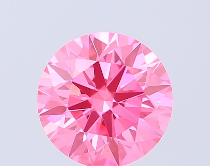 Ideal Loose Diamond - ROUND 0.73ct Fancy Vivid Pink VVS2