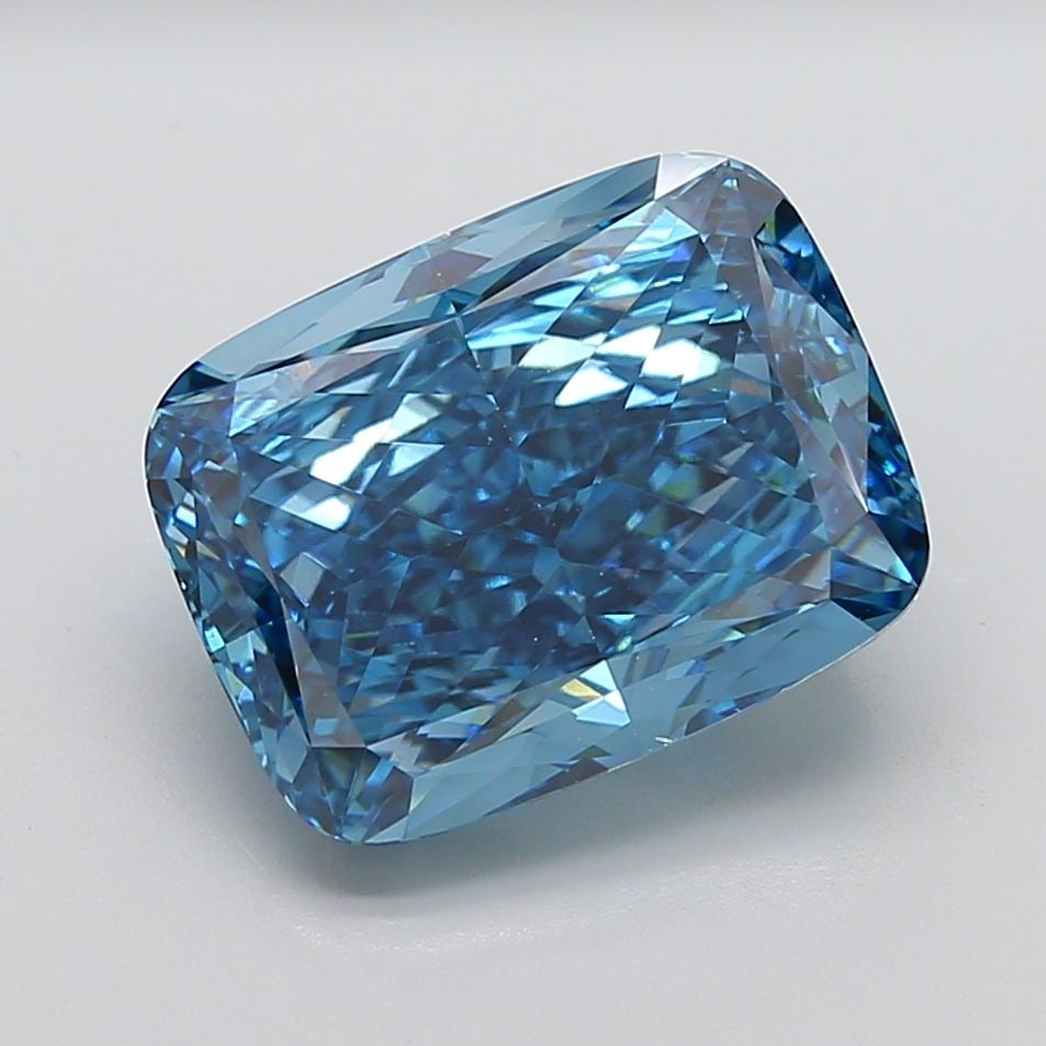 Loose Diamond - CUSHION MODIFIED 12.01ct Fancy Vivid Blue VS1