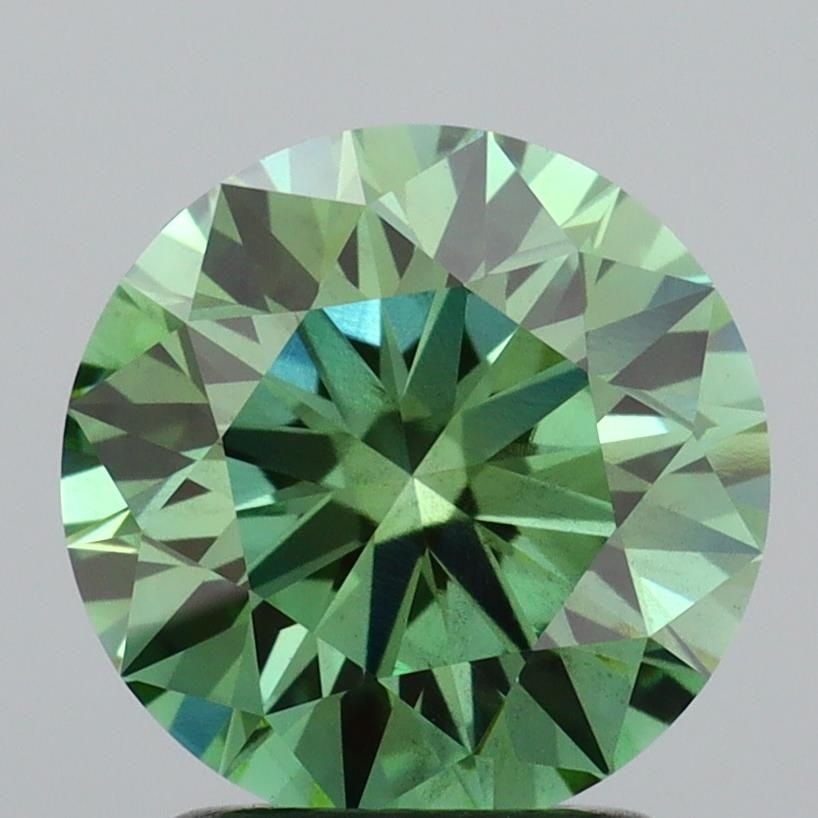 Ideal Loose Diamond - ROUND 2.01ct Fancy Vivid Green SI1