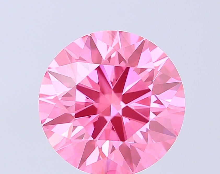 Ideal Loose Diamond - ROUND 2.01ct Fancy Vivid Pink VS1