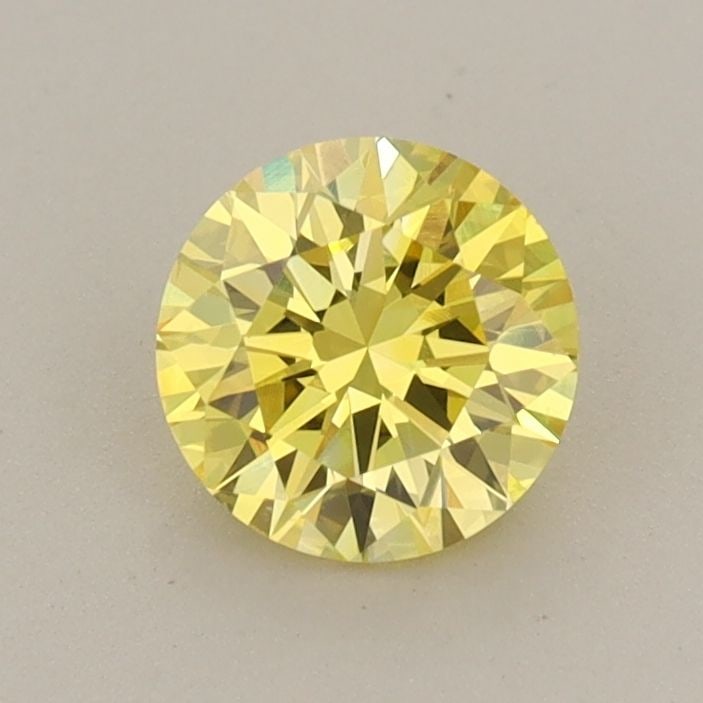 Loose Diamond - ROUND 0.74ct Fancy Vivid Yellow VS1