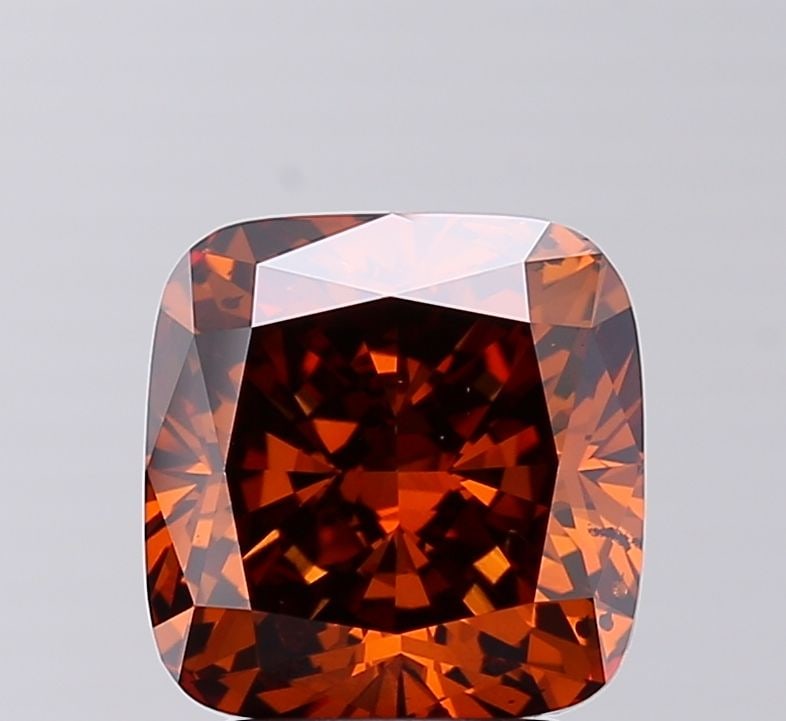 Loose Diamond - CUSHION MODIFIED 3.74ct Fancy Deep Brown Orange SI1: Loose Diamond - CUSHION MODIFIED 3.74ct Fancy Deep Brown Orange SI1 Source: This is a real non-mined Diamond that has been grown in a lab Shape: CUSHION MODIFIED Carats: 3.74 Color: Fancy Deep Brown O