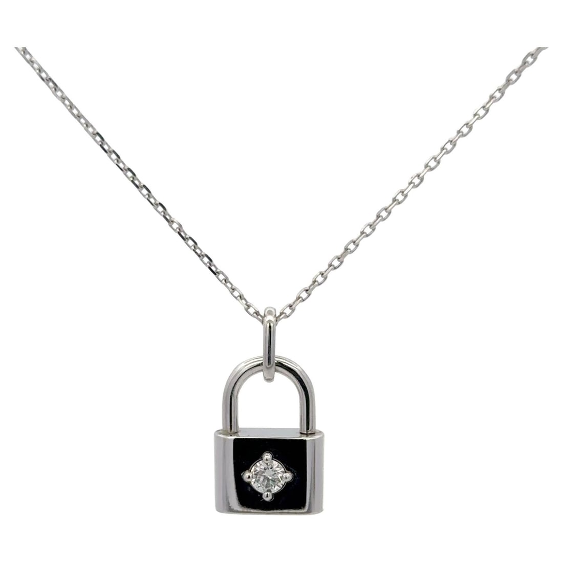 Contemporary 14K White Gold Diamond Locket Pendant 0.21ct by Harbor Diamonds