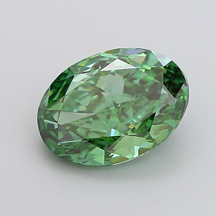 Loose Diamond - OVAL 3.71ct Fancy Vivid Green VS2