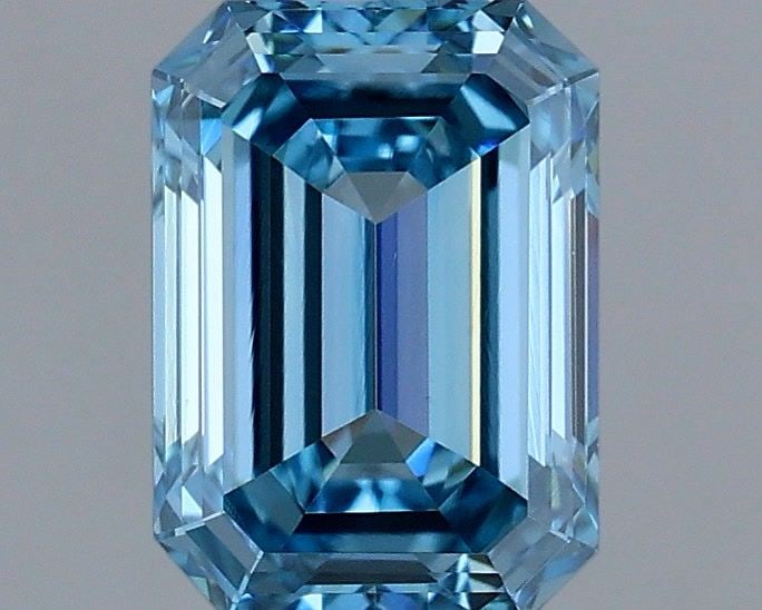 Loose Diamond - EMERALD 1.2ct Fancy Vivid Blue VVS2