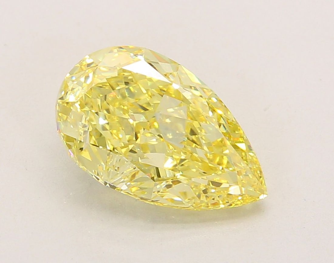 Loose Diamond - PEAR 4.19ct Fancy Intense Yellow VVS2