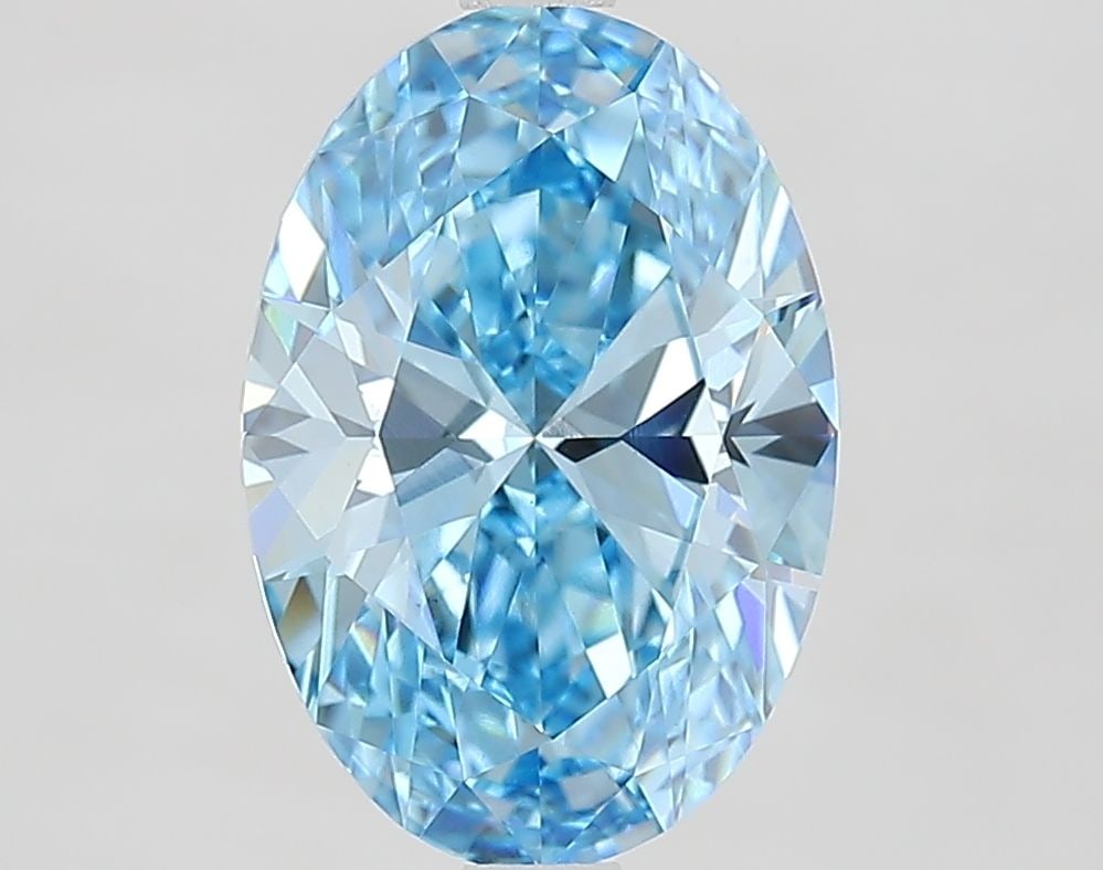 Loose Diamond - OVAL 3.01ct Fancy Vivid Blue VS1