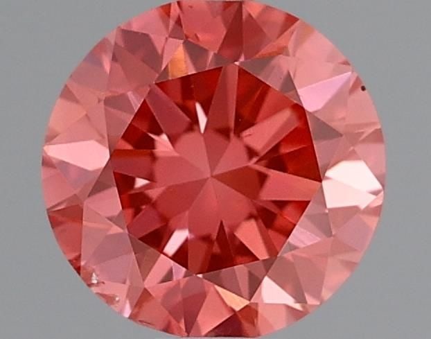 Loose Diamond - ROUND 0.58ct Fancy Vivid Pink SI1
