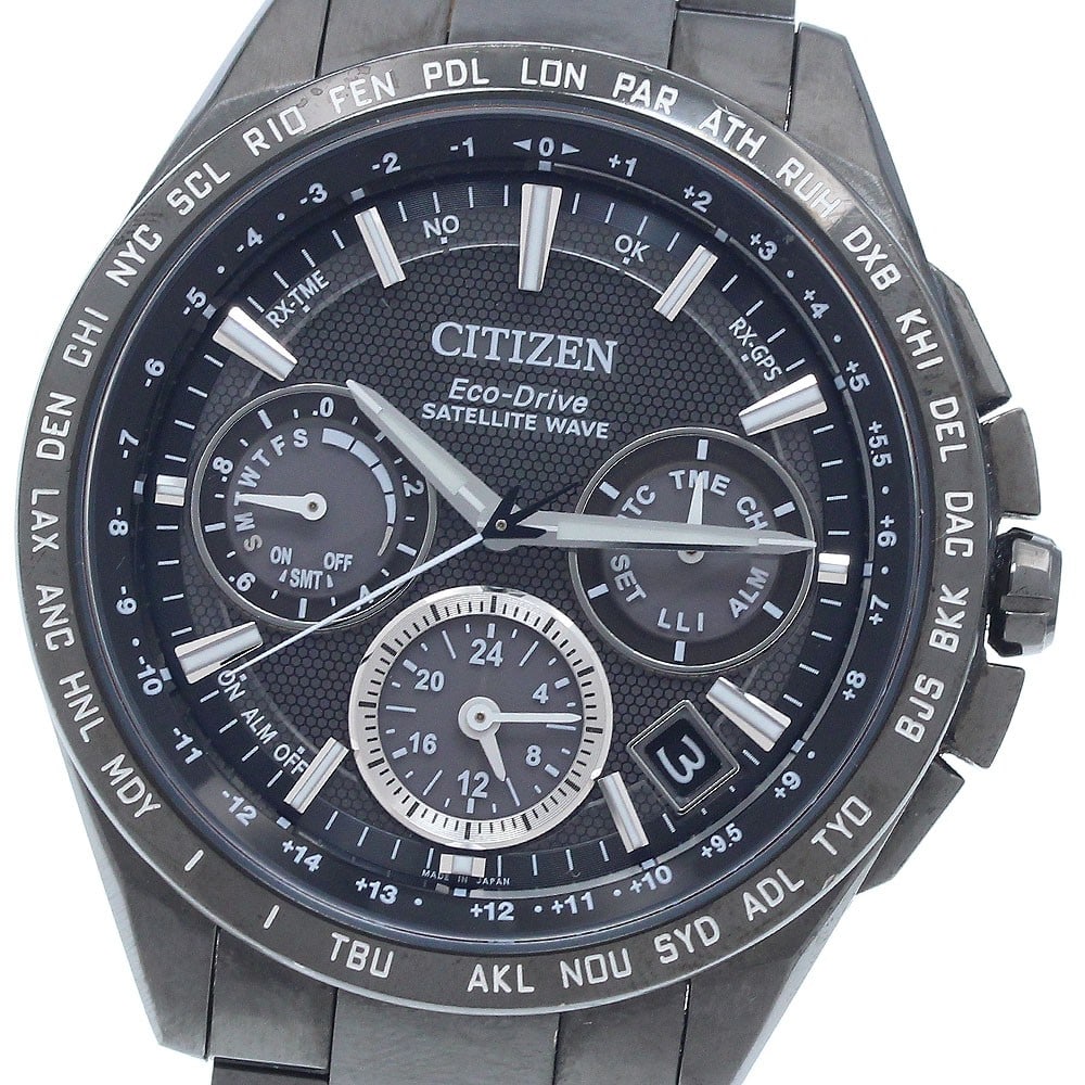 Citizen Attesa Satellite Wave titanium solar radio-controlled men's wristwatch