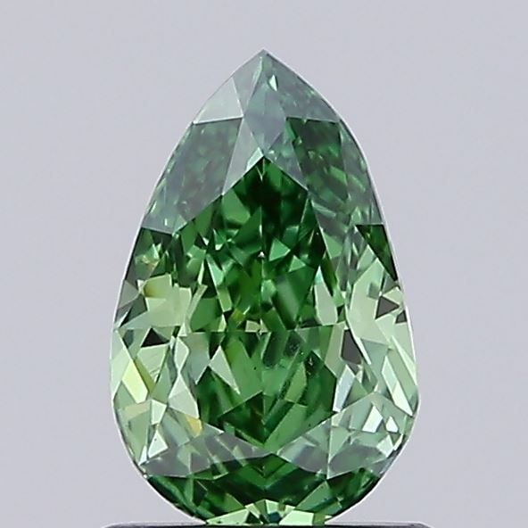 Loose Diamond - PEAR 0.91ct Fancy Vivid Green VS1