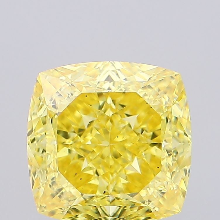 Loose Diamond - CUSHION MODIFIED 7.1ct Fancy Vivid Yellow VS2