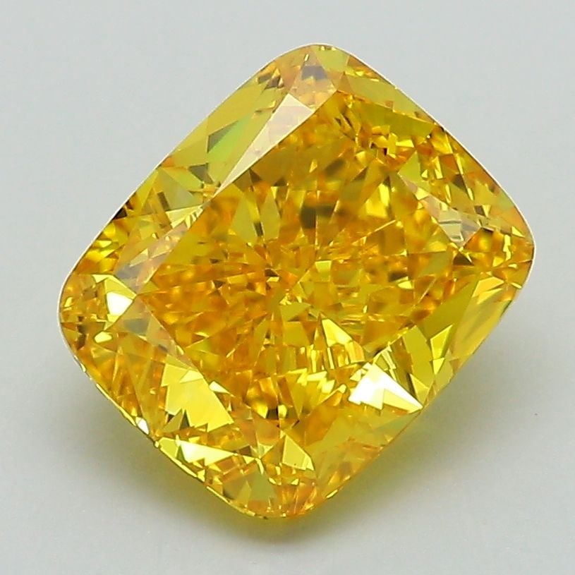 Loose Diamond - CUSHION MODIFIED 2.77ct Fancy Vivid Yellow VVS1