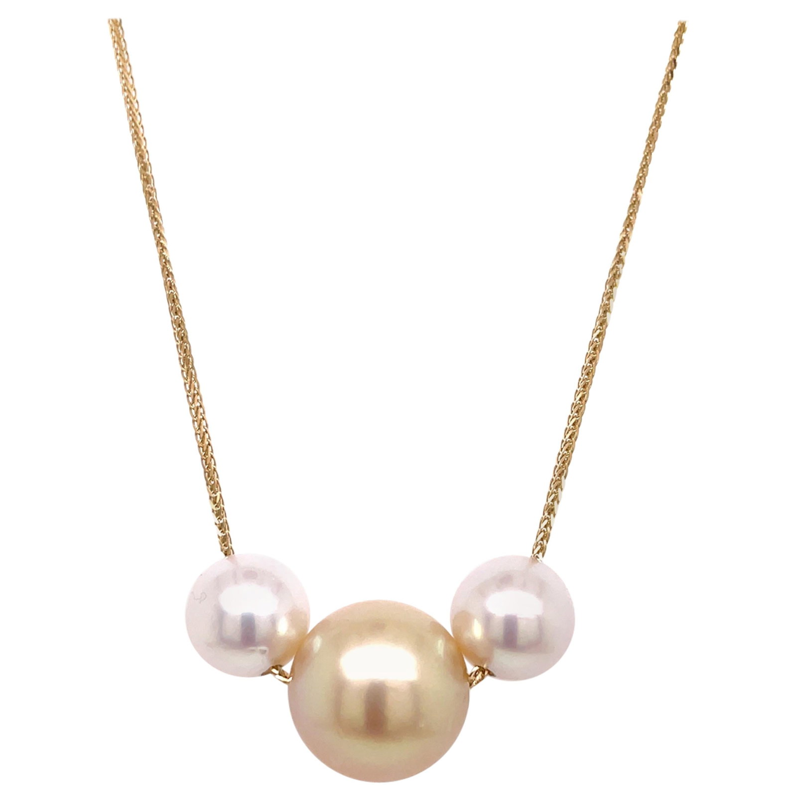 Harbor Diamonds 18K Gold South Sea and Golden Pearl Pendant