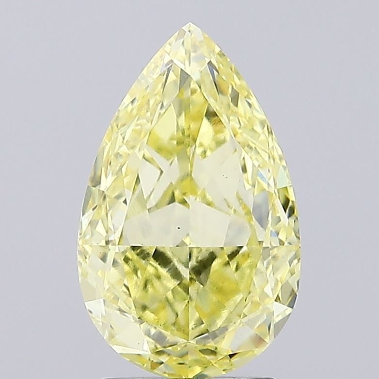 Loose Diamond - PEAR 3.02ct Fancy Intense Yellow VS1