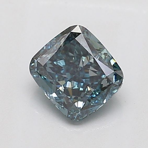Loose Diamond - CUSHION MODIFIED 1.02ct Fancy Intense Green Blue VS2