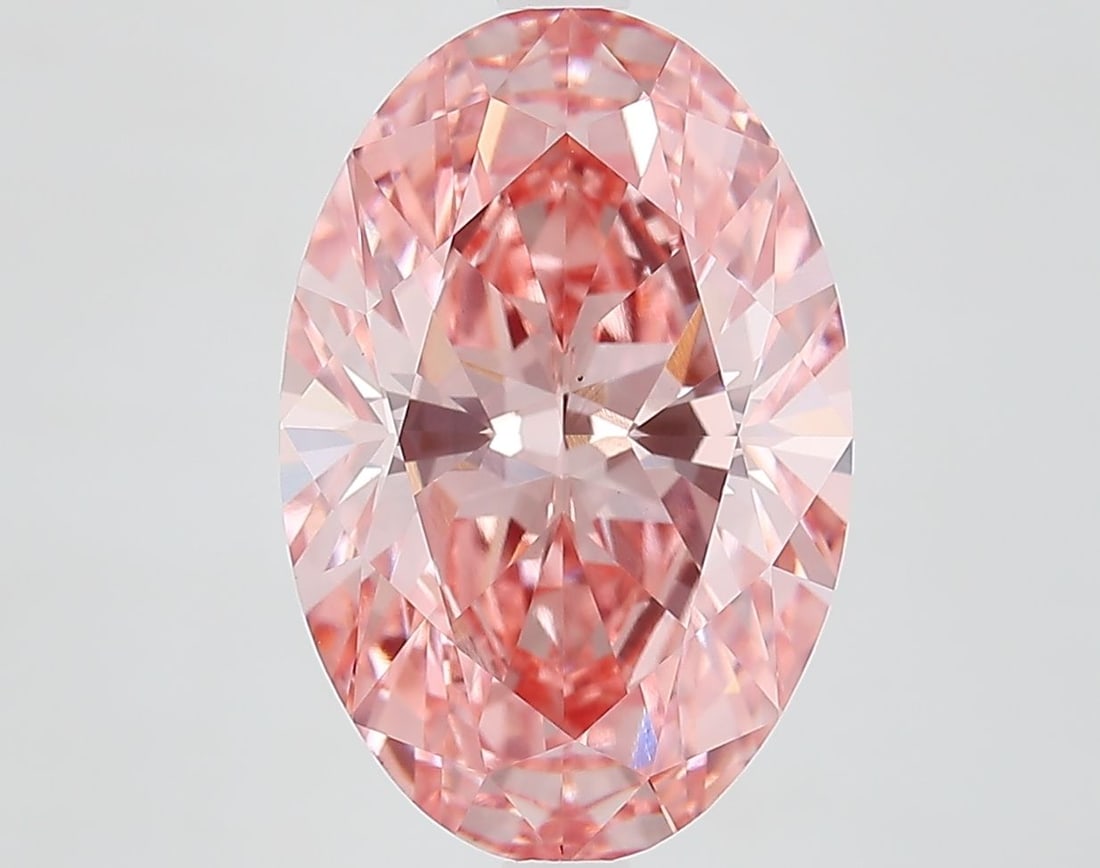 Loose Diamond - OVAL 5.08ct Fancy Vivid Pink VS1