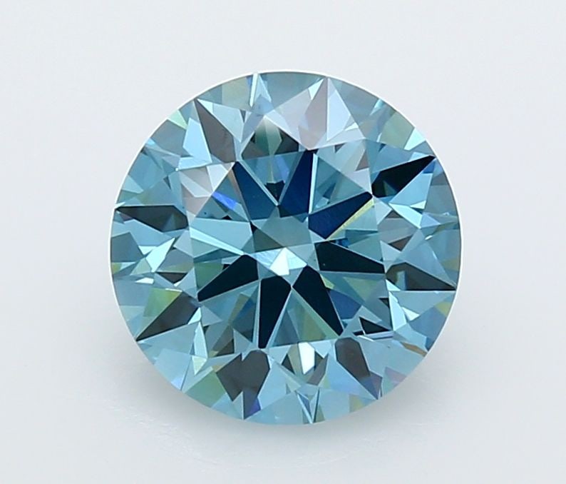 Ideal Loose Diamond - ROUND 3.01ct Fancy Vivid Blue VS1