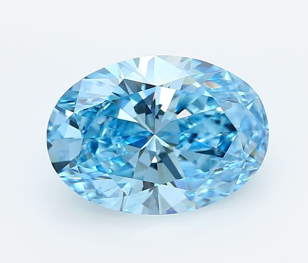 Loose Diamond - OVAL 4.01ct Fancy Vivid Blue VVS1
