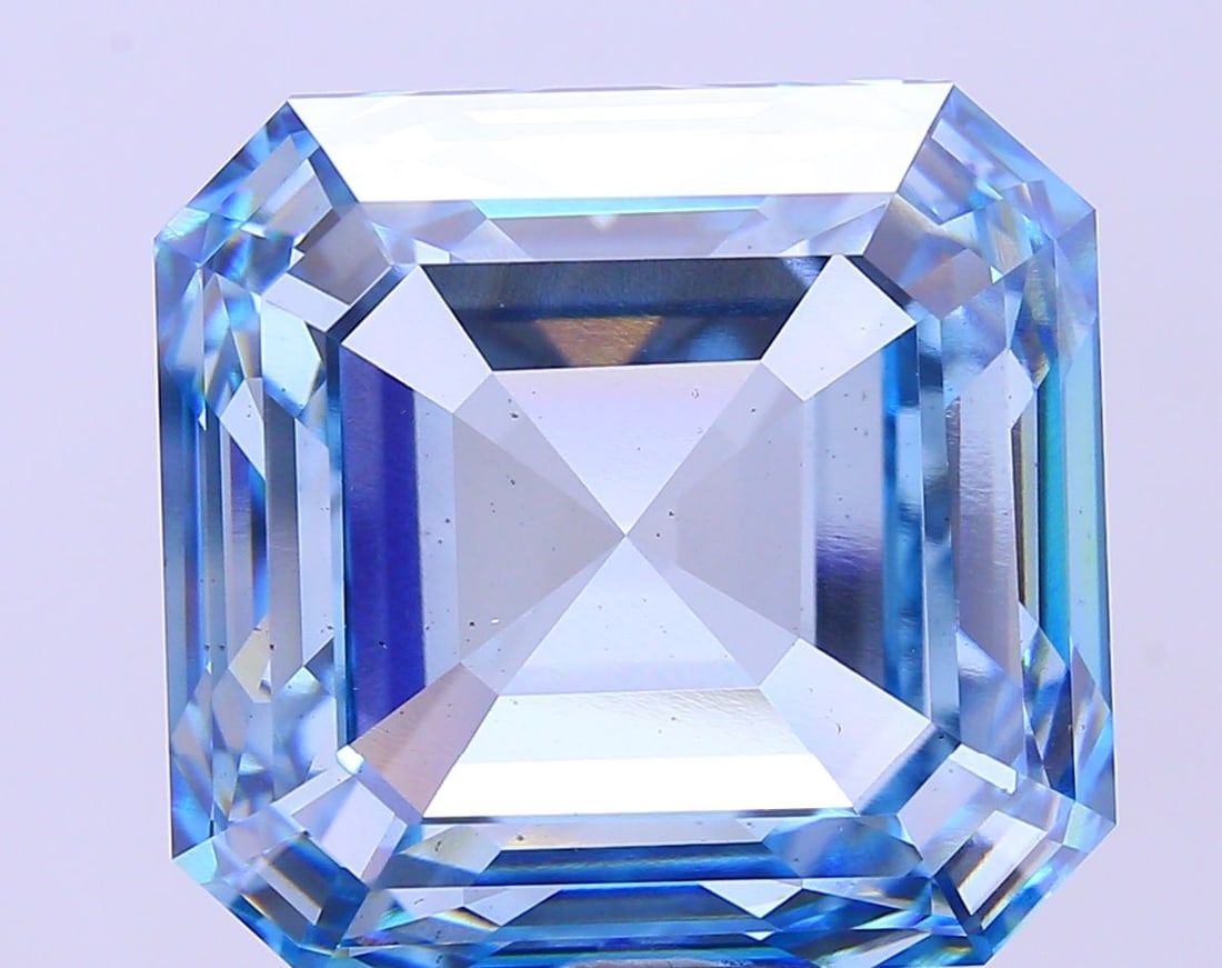 Loose Diamond - ASSCHER 25.06ct Fancy Vivid Blue VS2